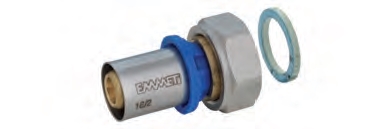 FEMALE ADAPTOR WITH SWIVEL NUT, FLAT SEAL