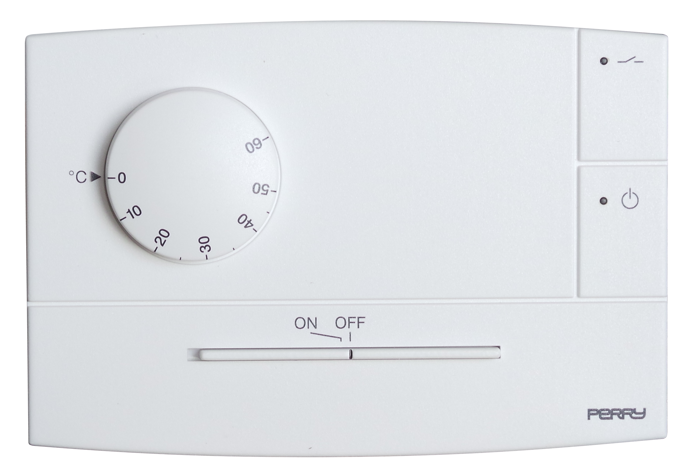 PERRY ROOM THERMOSTAT WITH ON/OFF SWITCH AND FLOOR PROBE