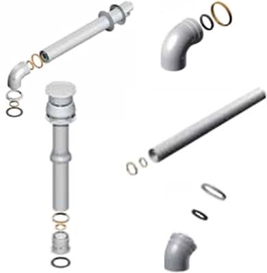 RADIANT FLUE COMPONENTS 60mmx100mm